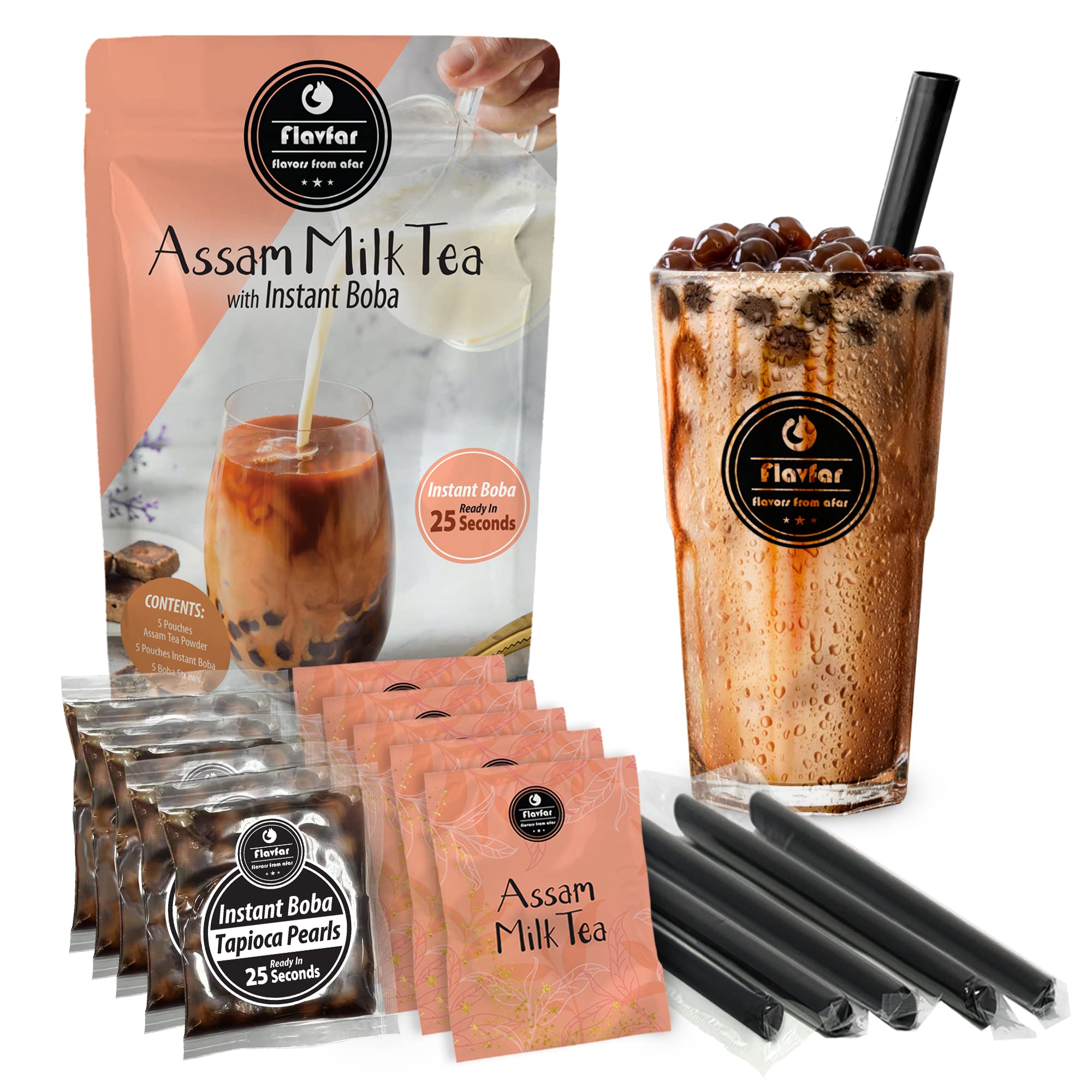 Amazon.com: Flavfar Assam Milk Tea with Instant Tapioca Pearls